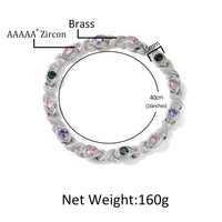 Exaggerated 15mm Zircon Infinity Eyes 8-Shape Cuban Necklace
