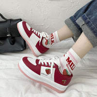 Soft Girl Sneakers Women's Ins Round Toe Platform All-match Big Toe Shoes