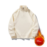 Fleece-lined Half Zipper Polo Shirt Sweater