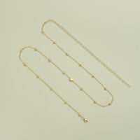 Creative And Fashionable Heart-shaped Bead Waist Chain, Golden Alloy Waist Chain For Women, Summer Accessory.