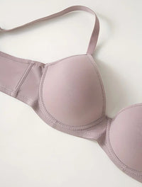 Push Up Breast Holding Thin Cup Bra With Steel Ring