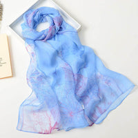 Summer Sunscreen Scarf Beach Scarf Wholesale Long Women's Soft Plum Blossom Ladies Decoration Thin Scarf Scarf