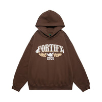 Men's Fleece-lined Thickened Design Letter Hooded Sweater