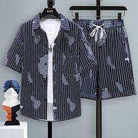 Men's Casual Sports Cool Shorts Two-piece Set
