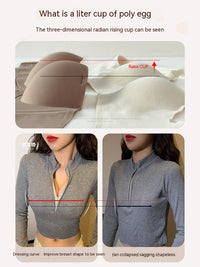 Half Cup Bra Small Breasts Lady's Push Up Big No Wire Accessory Breast Push Up Anti-sagging No Trace Bra
