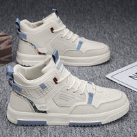 High-top Shoes Men's Flat Sneakers Trendy Versatile Student Casual Shoes Pumps