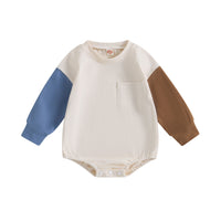 Baby Long Sleeved Round Neck Jumpsuit