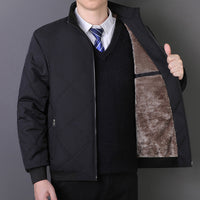 Mid-age And Senior Mens Cotton-padded Insulated Jacket