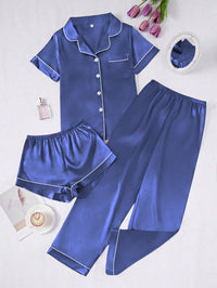 Long Pantssmooth-surface Womens Loungewear Set In French Style