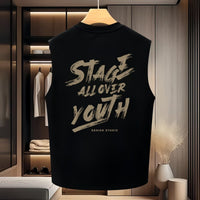 Mens American Style Sporty Minimalist Casual Vest