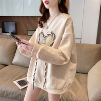 Korean Style Sense Of Design Niche Hooded Long-sleeved Sweater For Women