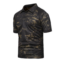 Tactical Camouflage Lapel T-shirt Outdoor