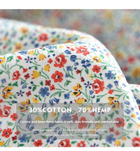 Men's Casual Long-sleeved Floral Linen Shirt Coat