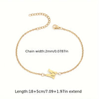 Minimalist Stainless Steel Bracelet With Real Gold Lettering Inside The Cuff