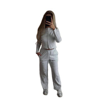 Women's Shirt And Straight-Leg Pants Two-Piece Set