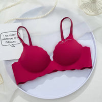 British Letters Girl's Underwear Non-steel Ring Adjustable Gathered Without Trace Bra