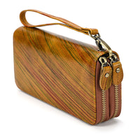 Men's Crazy Horse Leather Long Leather Zipper Wallet