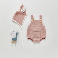 Baby Strap Romper With Hat