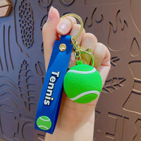 Creative Cartoon Ball Series Basketball Keychain Pendant Men's And Women's Schoolbags Ornaments