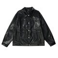 Turtle Crack Motorcycle Leather Outer Loose Leisure