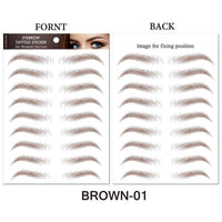 Water-based Hair-liked Authentic Eyebrow Tattoo Sticker Waterproof Cosmetics Long Lasting Makeup False Eyebrows Stickers