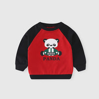 Western Style Long-sleeved Pure Cotton Round Neck T-shirt Top