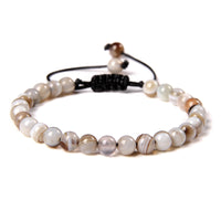 6mm Natural Stone Beads Womens Bracelet Yoga Energy Sports