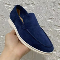 Summer Loafers With A Casual Flat Bottom And One Foot Kick