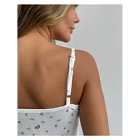 Printed Jacquard Ruffle-Trim Pajama Set