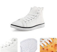 High-top Wolf Printed Canvas Shoes