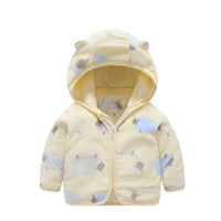 Children's Coral Fleece Jacket Padded Warm Hooded Top