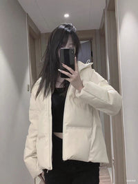 Women's Fashion Short Hooded Cotton-Padded Jacket Coats