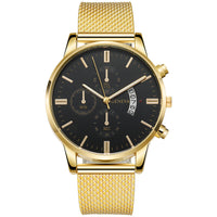 Mens Watch Fake Three-Subdial Six Hands Calendar Casual Fashionable Business Quartz