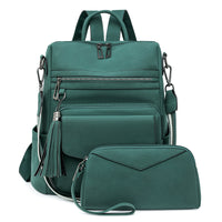 Retro Versatile Women's Backpack With Two-tone Fringe