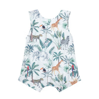 Manyinsenlin Animal Giraffe Parrot Spot Vest Jumpsuit