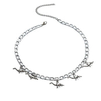 Dinosaur Pendant With A Silver Chain Simple And Versatile