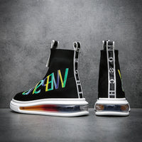 Men's High Top Socks Shoes Fly Knit Breathable