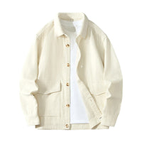 Men's Corduroy Shirt Coat Loose Cotton Casual Shirt