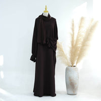 Middle East Dubai Turkey Solid Color Dress Leisure