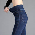 Elastic Waist High Waist Jeans For Women Spring And Autumn