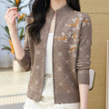Stylish Jacquard Knit Cardigan For Fall And Winter