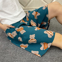 Summer Women's Pajama Pants Cotton Silk Shorts Home Loose