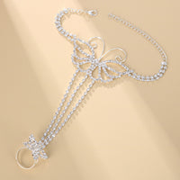 Bohemian Butterfly Water Diamond Foot Chain Female