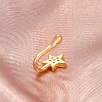 The Same Style Copper Inlaid Zircon Star False Nose Nail Exaggerated And Simple