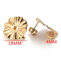 Stainless Steel Findings Ear Hooks Ear Pins And Vacuum-plated Gold Earrings