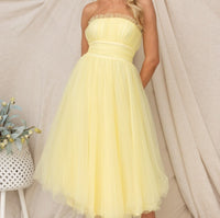 Tube Top Mesh Dress For Women