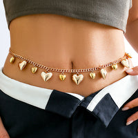 Accessories Casual Simple Big Heart Tassel Waist Chain Ladies