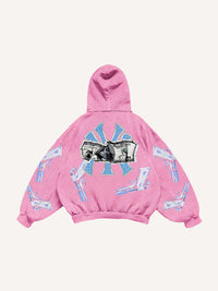 Fashion Casual Printed Polyester Sweater