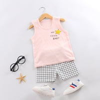 Fashion Children's Sleeveless Vest Shorts Set