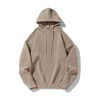 Solid Color Casual Hooded Sweater Men's Adjustable Sweater Casual